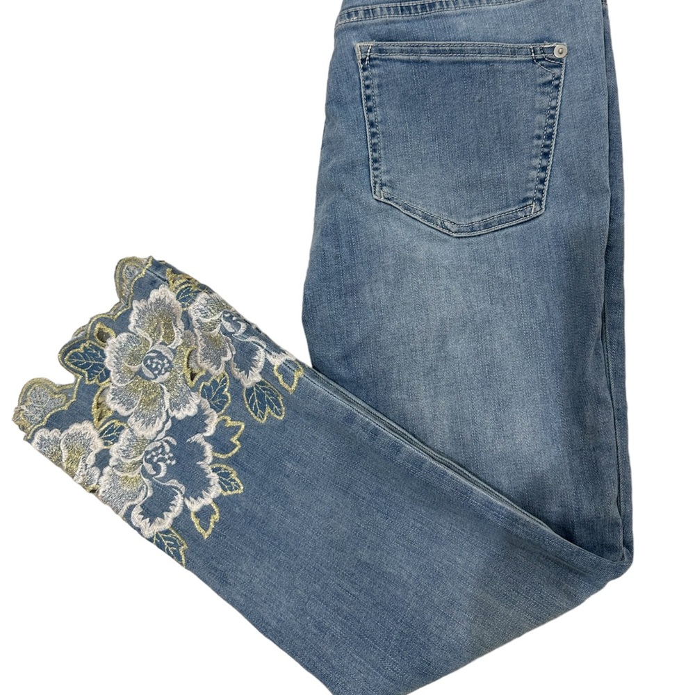 Anthropologie Pilcro Embroidered Bootcut Jeans Sz 25 Preloved - Picture 4 of 8